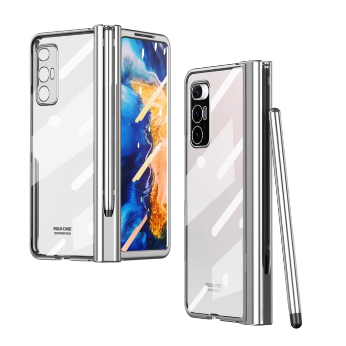Estuche para teléfono con bisagra de galvanoplastia de cuerpo completo con lápiz óptico, For Huawei Mate X2 with Film, For Honor Magic V with Film, For Samsung Galaxy Z Fold2 5G with Film, For Xiaomi Mi Mix Fold with Film, For Samsung Galaxy Z Fold2 5G