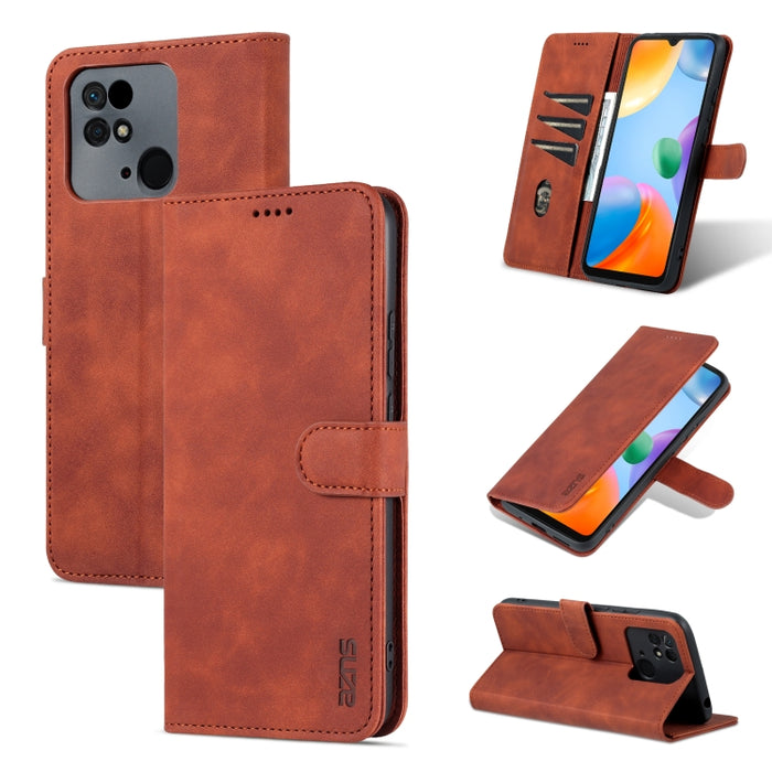AZNS Skin Feel Calf Texture Flip Funda de cuero para teléfono, For Xiaomi Redmi 10C / Redmi 10 India, For Xiaomi Poco X4 Pro 5G
