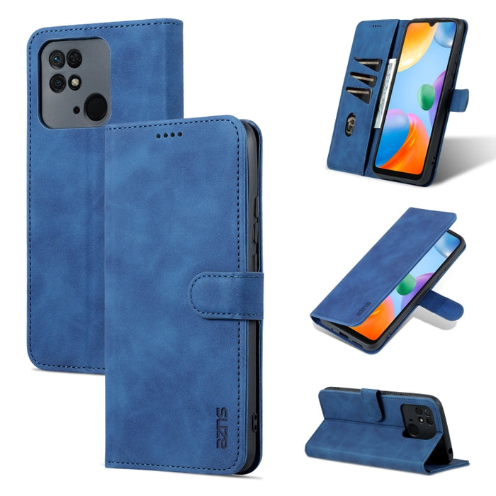AZNS Skin Feel Calf Texture Flip Funda de cuero para teléfono, For Xiaomi Redmi 10C / Redmi 10 India, For Xiaomi Poco X4 Pro 5G