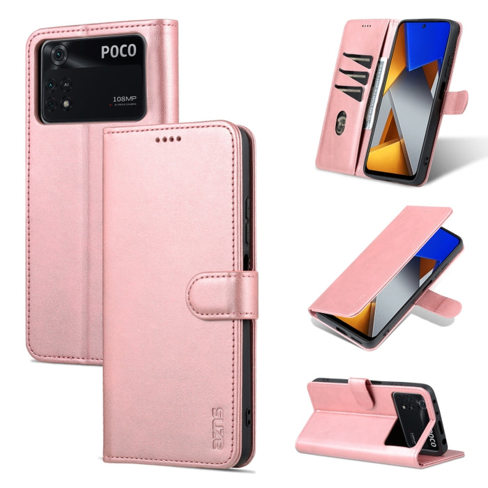 AZNS Skin Feel Calf Texture Flip Funda de cuero para teléfono, For Xiaomi Redmi 10C / Redmi 10 India, For Xiaomi Poco X4 Pro 5G