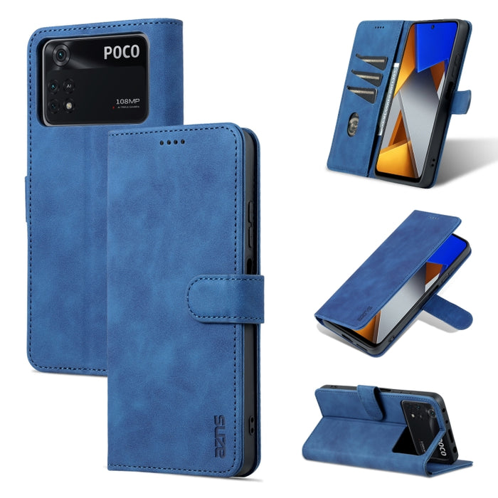 AZNS Skin Feel Calf Texture Flip Funda de cuero para teléfono, For Xiaomi Redmi 10C / Redmi 10 India, For Xiaomi Poco X4 Pro 5G