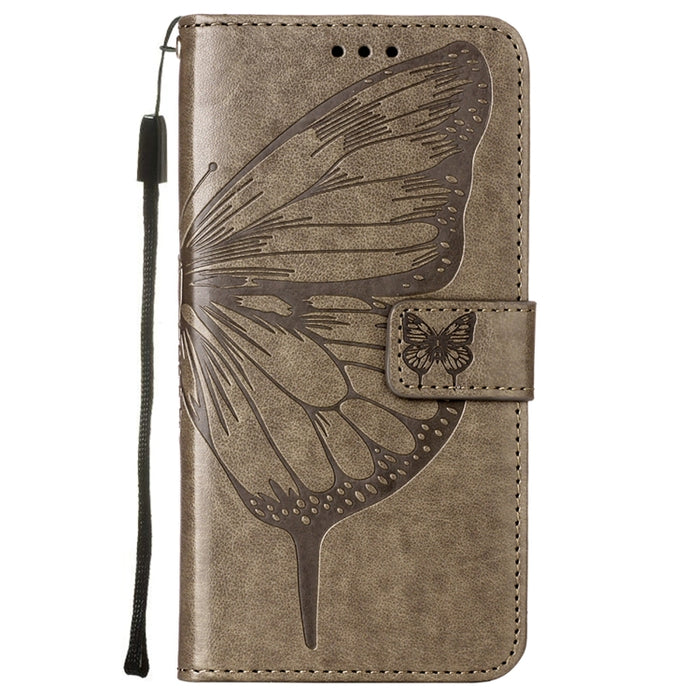 Estuche para teléfono de cuero con mariposa en relieve, For Samsung Galaxy M53 5G