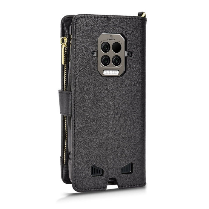 Estuche para teléfono de cuero con cremallera y textura Litchi, For Doogee S86 / S86 Pro, For Doogee S88 Pro / S88 Plus, For Doogee X96 Pro, For Sharp Aquos Zero6 / Aquos Air, For Sharp Aquos Wish, For Motorola Moto E40 / E30 / E20                     ...