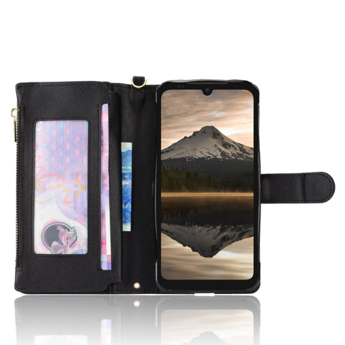 Estuche para teléfono de cuero con cremallera y textura Litchi, For Doogee S86 / S86 Pro, For Doogee S88 Pro / S88 Plus, For Doogee X96 Pro, For Sharp Aquos Zero6 / Aquos Air, For Sharp Aquos Wish, For Motorola Moto E40 / E30 / E20                     ...
