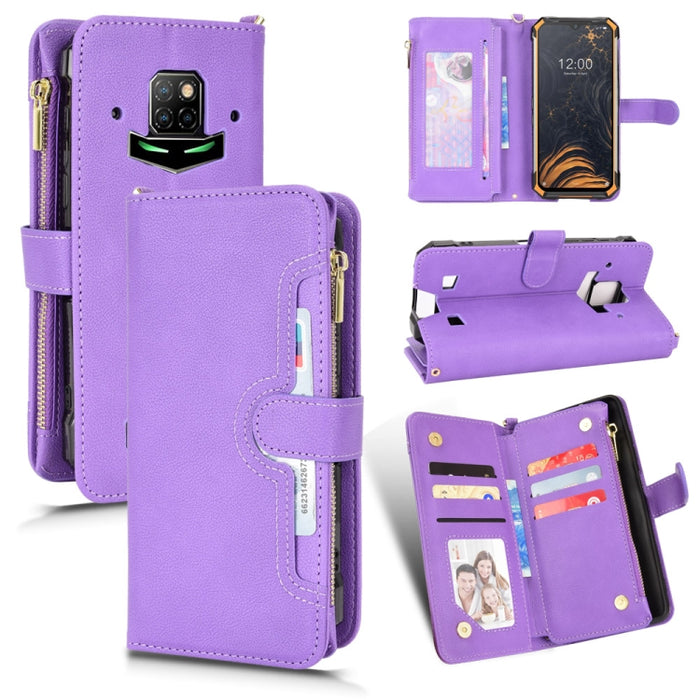 Estuche para teléfono de cuero con cremallera y textura Litchi, For Doogee S86 / S86 Pro, For Doogee S88 Pro / S88 Plus, For Doogee X96 Pro, For Sharp Aquos Zero6 / Aquos Air, For Sharp Aquos Wish, For Motorola Moto E40 / E30 / E20                     ...