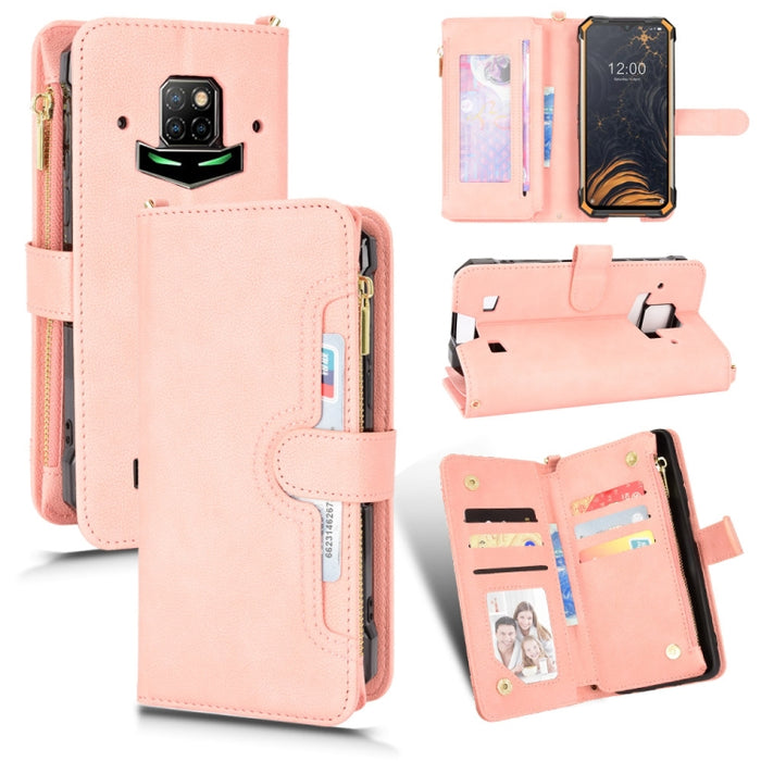Estuche para teléfono de cuero con cremallera y textura Litchi, For Doogee S86 / S86 Pro, For Doogee S88 Pro / S88 Plus, For Doogee X96 Pro, For Sharp Aquos Zero6 / Aquos Air, For Sharp Aquos Wish, For Motorola Moto E40 / E30 / E20                     ...