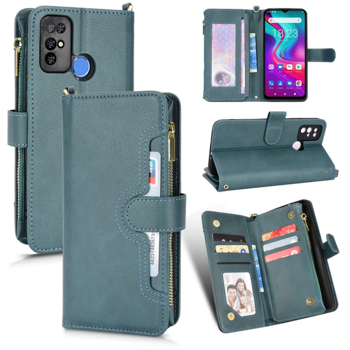 Estuche para teléfono de cuero con cremallera y textura Litchi, For Doogee S86 / S86 Pro, For Doogee S88 Pro / S88 Plus, For Doogee X96 Pro, For Sharp Aquos Zero6 / Aquos Air, For Sharp Aquos Wish, For Motorola Moto E40 / E30 / E20                     ...