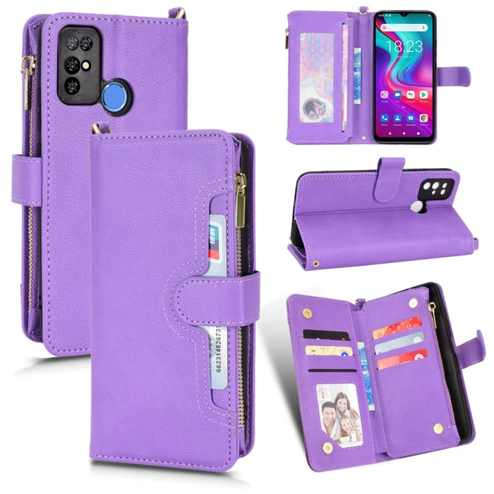 Estuche para teléfono de cuero con cremallera y textura Litchi, For Doogee S86 / S86 Pro, For Doogee S88 Pro / S88 Plus, For Doogee X96 Pro, For Sharp Aquos Zero6 / Aquos Air, For Sharp Aquos Wish, For Motorola Moto E40 / E30 / E20                     ...