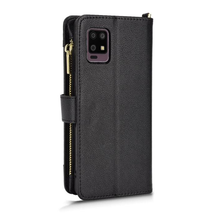 Estuche para teléfono de cuero con cremallera y textura Litchi, For Sharp Aquos Zero6 / Aquos Air, For Sharp Aquos Wish, For Motorola Moto E40 / E30 / E20, For Motorola Edge X30 / Edge 30 Pro /Edge+ 2020, For Motorola Moto G Stylus 5G  2021            ...