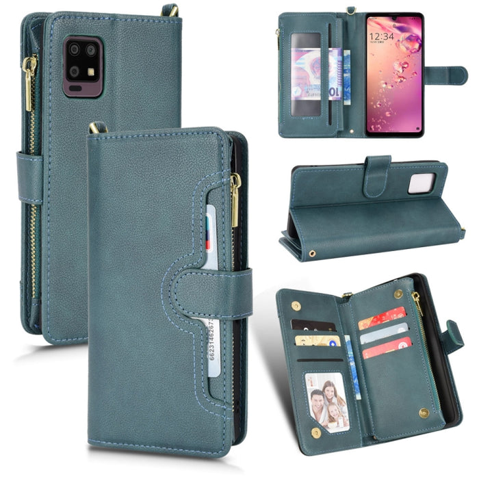 Estuche para teléfono de cuero con cremallera y textura Litchi, For Doogee S86 / S86 Pro, For Doogee S88 Pro / S88 Plus, For Doogee X96 Pro, For Sharp Aquos Zero6 / Aquos Air, For Sharp Aquos Wish, For Motorola Moto E40 / E30 / E20                     ...
