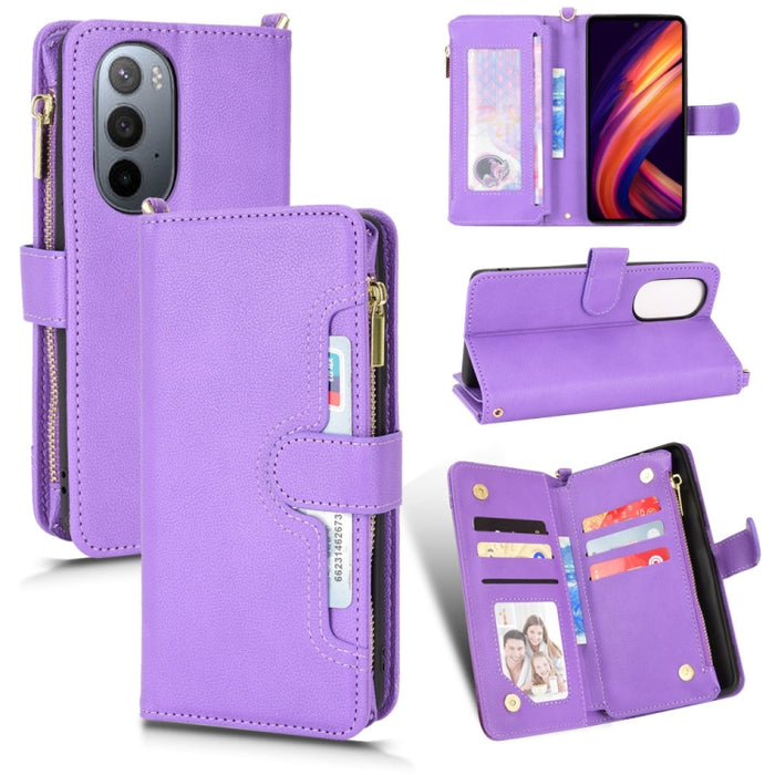 Estuche para teléfono de cuero con cremallera y textura Litchi, For Doogee S86 / S86 Pro, For Doogee S88 Pro / S88 Plus, For Doogee X96 Pro, For Sharp Aquos Zero6 / Aquos Air, For Sharp Aquos Wish, For Motorola Moto E40 / E30 / E20                     ...