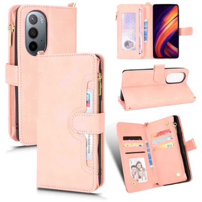 Estuche para teléfono de cuero con cremallera y textura Litchi, For Doogee S86 / S86 Pro, For Doogee S88 Pro / S88 Plus, For Doogee X96 Pro, For Sharp Aquos Zero6 / Aquos Air, For Sharp Aquos Wish, For Motorola Moto E40 / E30 / E20                     ...