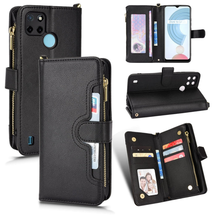 Estuche para teléfono de cuero con cremallera y textura Litchi, For Doogee S86 / S86 Pro, For Doogee S88 Pro / S88 Plus, For Doogee X96 Pro, For Sharp Aquos Zero6 / Aquos Air, For Sharp Aquos Wish, For Motorola Moto E40 / E30 / E20                     ...