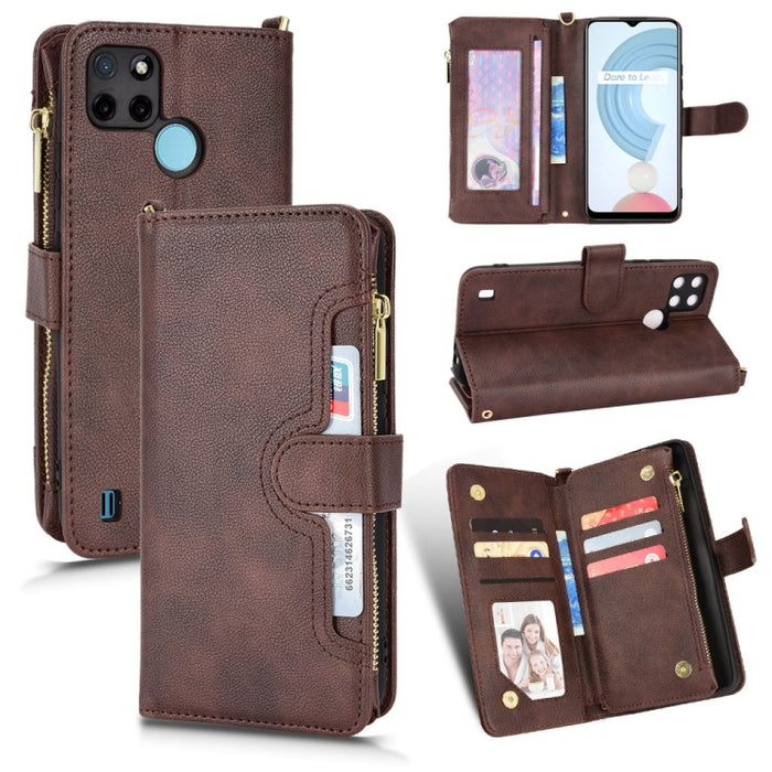 Estuche para teléfono de cuero con cremallera y textura Litchi, For Doogee S86 / S86 Pro, For Doogee S88 Pro / S88 Plus, For Doogee X96 Pro, For Sharp Aquos Zero6 / Aquos Air, For Sharp Aquos Wish, For Motorola Moto E40 / E30 / E20                     ...