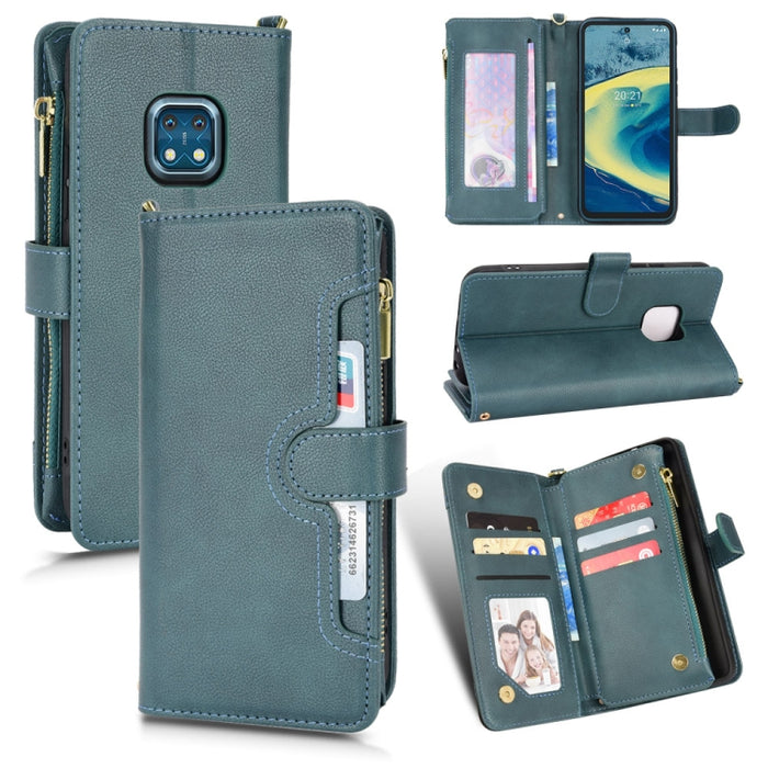 Estuche para teléfono de cuero con cremallera y textura Litchi, For Doogee S86 / S86 Pro, For Doogee S88 Pro / S88 Plus, For Doogee X96 Pro, For Sharp Aquos Zero6 / Aquos Air, For Sharp Aquos Wish, For Motorola Moto E40 / E30 / E20                     ...