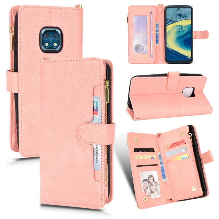Estuche para teléfono de cuero con cremallera y textura Litchi, For Doogee S86 / S86 Pro, For Doogee S88 Pro / S88 Plus, For Doogee X96 Pro, For Sharp Aquos Zero6 / Aquos Air, For Sharp Aquos Wish, For Motorola Moto E40 / E30 / E20                     ...