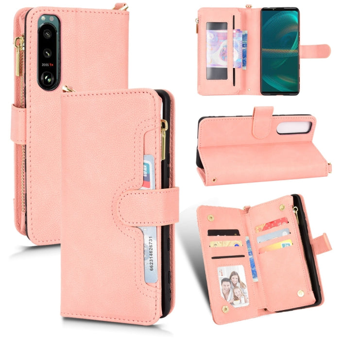 Estuche para teléfono de cuero con cremallera y textura Litchi, For Doogee S86 / S86 Pro, For Doogee S88 Pro / S88 Plus, For Doogee X96 Pro, For Sharp Aquos Zero6 / Aquos Air, For Sharp Aquos Wish, For Motorola Moto E40 / E30 / E20                     ...