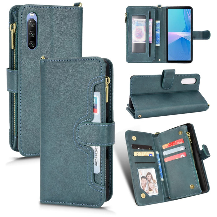 Estuche para teléfono de cuero con cremallera y textura Litchi, For Doogee S86 / S86 Pro, For Doogee S88 Pro / S88 Plus, For Doogee X96 Pro, For Sharp Aquos Zero6 / Aquos Air, For Sharp Aquos Wish, For Motorola Moto E40 / E30 / E20                     ...