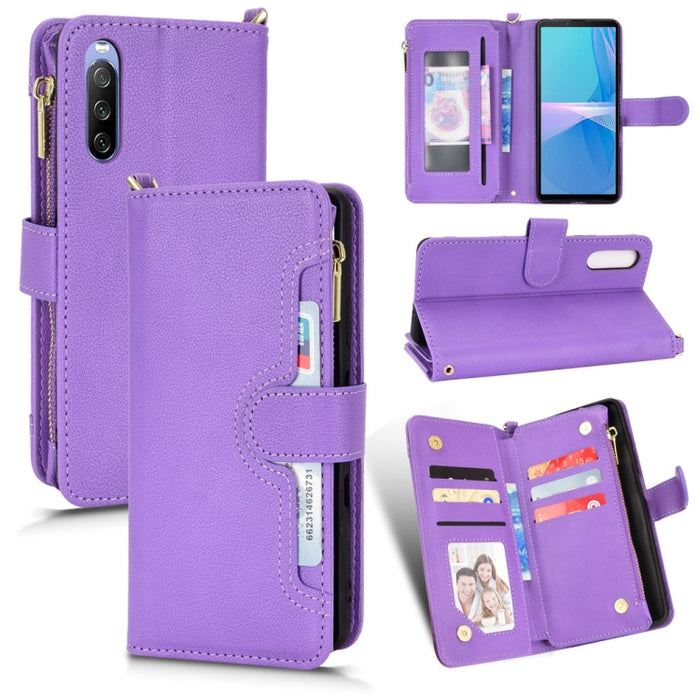 Estuche para teléfono de cuero con cremallera y textura Litchi, For Doogee S86 / S86 Pro, For Doogee S88 Pro / S88 Plus, For Doogee X96 Pro, For Sharp Aquos Zero6 / Aquos Air, For Sharp Aquos Wish, For Motorola Moto E40 / E30 / E20                     ...