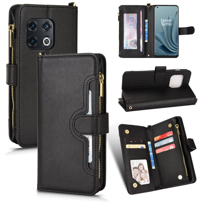 Estuche para teléfono de cuero con cremallera y textura Litchi, For Doogee S86 / S86 Pro, For Doogee S88 Pro / S88 Plus, For Doogee X96 Pro, For Sharp Aquos Zero6 / Aquos Air, For Sharp Aquos Wish, For Motorola Moto E40 / E30 / E20                     ...