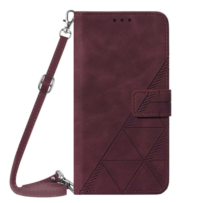 Estuche para teléfono de cuero con tapa en relieve 3D Crossbody, For Samsung Galaxy M53 5G