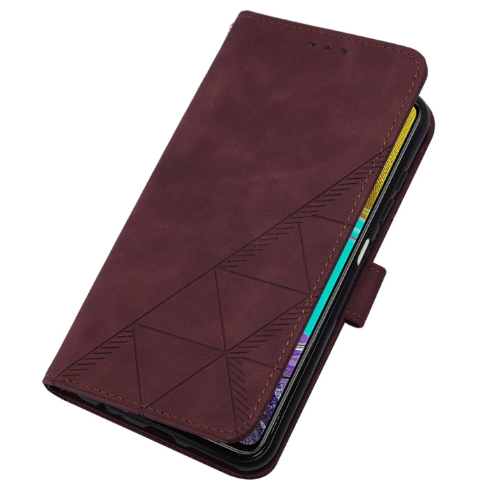Estuche para teléfono de cuero con tapa en relieve 3D Crossbody, For Samsung Galaxy M53 5G