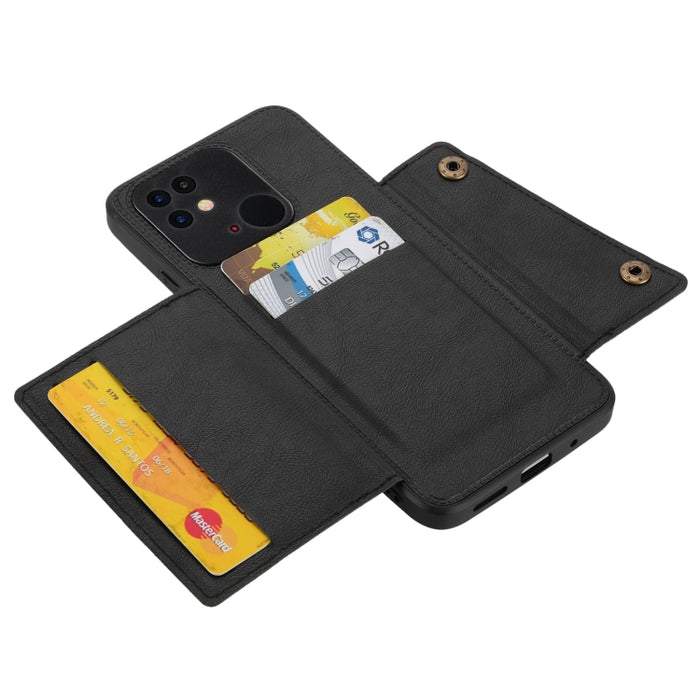 Estuche para teléfono magnético a prueba de golpes con doble hebilla PU + TPU, For OPPO Realme 9 Pro, For OPPO Realme 9 Pro+, For OPPO Realme 9i, For OPPO Realme C35, For vivo Y15s, For vivo Y33s, For Xiaomi Redmi 10C, For Xiaomi Redmi Note 11 5G Chine...