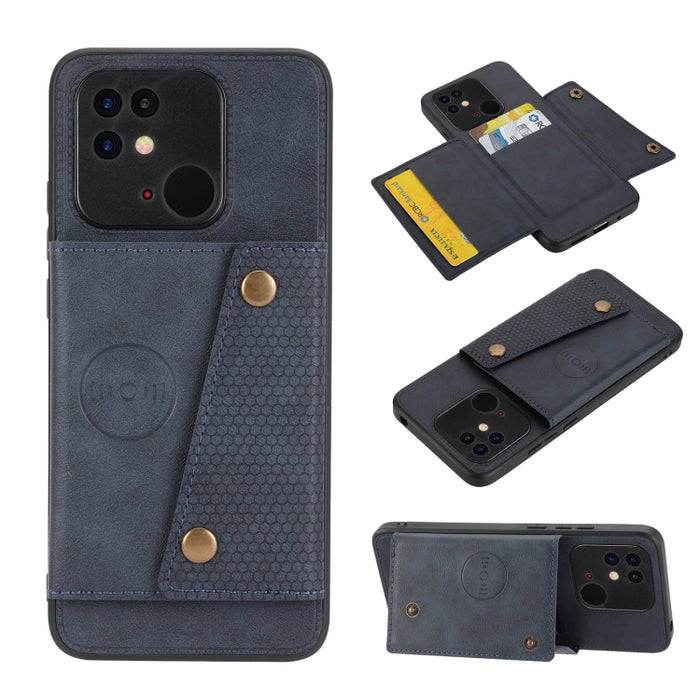 Estuche para teléfono magnético a prueba de golpes con doble hebilla PU + TPU, For OPPO Realme 9 Pro, For OPPO Realme 9 Pro+, For OPPO Realme 9i, For OPPO Realme C35, For vivo Y15s, For vivo Y33s, For Xiaomi Redmi 10C, For Xiaomi Redmi Note 11 5G Chine...