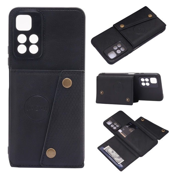 Estuche para teléfono magnético a prueba de golpes con doble hebilla PU + TPU, For OPPO Realme 9 Pro, For OPPO Realme 9 Pro+, For OPPO Realme 9i, For OPPO Realme C35, For vivo Y15s, For vivo Y33s, For Xiaomi Redmi 10C, For Xiaomi Redmi Note 11 5G Chine...