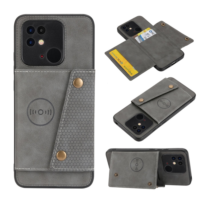 Estuche para teléfono magnético a prueba de golpes con doble hebilla PU + TPU, For OPPO Realme 9 Pro, For OPPO Realme 9 Pro+, For OPPO Realme 9i, For OPPO Realme C35, For vivo Y15s, For vivo Y33s, For Xiaomi Redmi 10C, For Xiaomi Redmi Note 11 5G Chine...