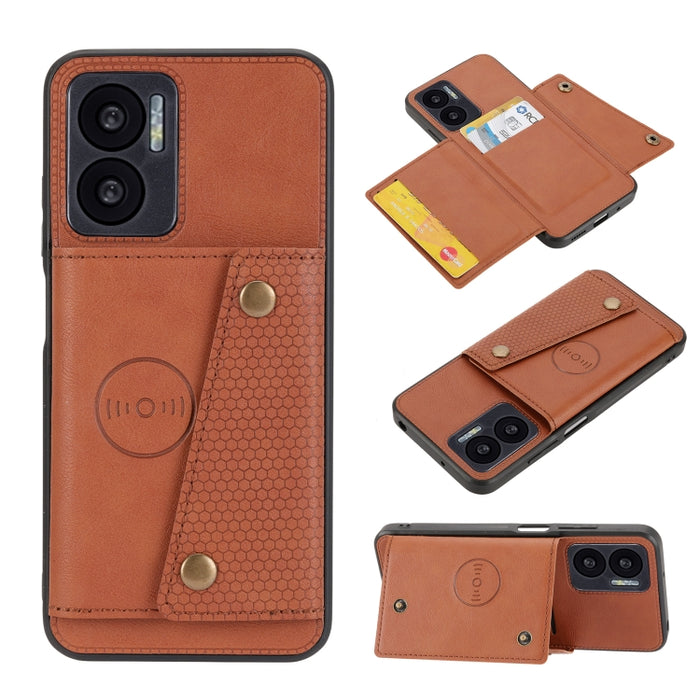 Estuche para teléfono magnético a prueba de golpes con doble hebilla PU + TPU, For OPPO Realme 9 Pro, For OPPO Realme 9 Pro+, For OPPO Realme 9i, For OPPO Realme C35, For vivo Y15s, For vivo Y33s, For Xiaomi Redmi 10C, For Xiaomi Redmi Note 11 5G Chine...
