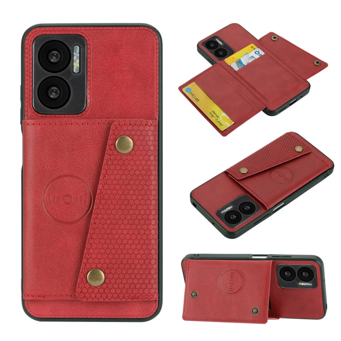 Estuche para teléfono magnético a prueba de golpes con doble hebilla PU + TPU, For OPPO Realme 9 Pro, For OPPO Realme 9 Pro+, For OPPO Realme 9i, For OPPO Realme C35, For vivo Y15s, For vivo Y33s, For Xiaomi Redmi 10C, For Xiaomi Redmi Note 11 5G Chine...