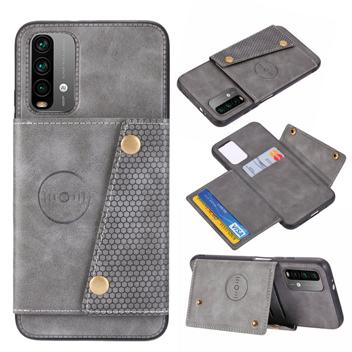Estuche para teléfono magnético a prueba de golpes con doble hebilla PU + TPU, For OPPO Realme 9 Pro, For OPPO Realme 9 Pro+, For OPPO Realme 9i, For OPPO Realme C35, For vivo Y15s, For vivo Y33s, For Xiaomi Redmi 10C, For Xiaomi Redmi Note 11 5G Chine...