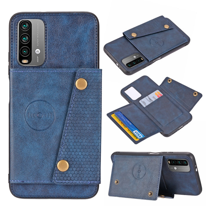 Estuche para teléfono magnético a prueba de golpes con doble hebilla PU + TPU, For OPPO Realme 9 Pro, For OPPO Realme 9 Pro+, For OPPO Realme 9i, For OPPO Realme C35, For vivo Y15s, For vivo Y33s, For Xiaomi Redmi 10C, For Xiaomi Redmi Note 11 5G Chine...