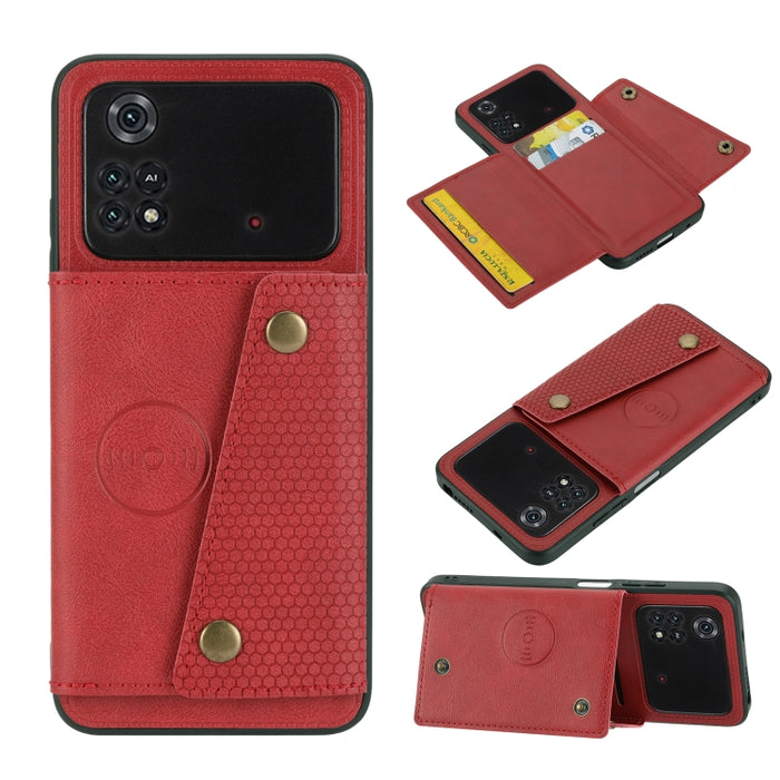 Estuche para teléfono magnético a prueba de golpes con doble hebilla PU + TPU, For OPPO Realme 9 Pro, For OPPO Realme 9 Pro+, For OPPO Realme 9i, For OPPO Realme C35, For vivo Y15s, For vivo Y33s, For Xiaomi Redmi 10C, For Xiaomi Redmi Note 11 5G Chine...