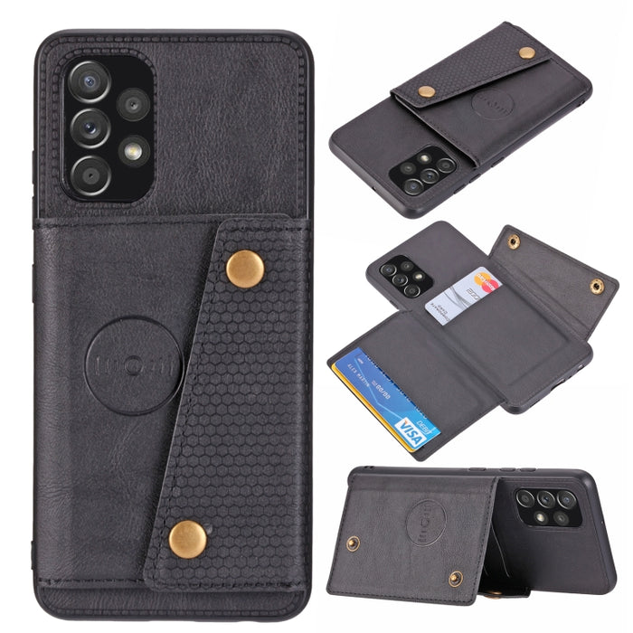 Estuche para teléfono magnético a prueba de golpes con doble hebilla PU + TPU, For OPPO Realme 9 Pro, For OPPO Realme 9 Pro+, For OPPO Realme 9i, For OPPO Realme C35, For vivo Y15s, For vivo Y33s, For Xiaomi Redmi 10C, For Xiaomi Redmi Note 11 5G Chine...
