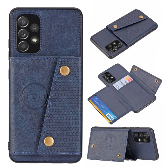 Estuche para teléfono magnético a prueba de golpes con doble hebilla PU + TPU, For OPPO Realme 9 Pro, For OPPO Realme 9 Pro+, For OPPO Realme 9i, For OPPO Realme C35, For vivo Y15s, For vivo Y33s, For Xiaomi Redmi 10C, For Xiaomi Redmi Note 11 5G Chine...