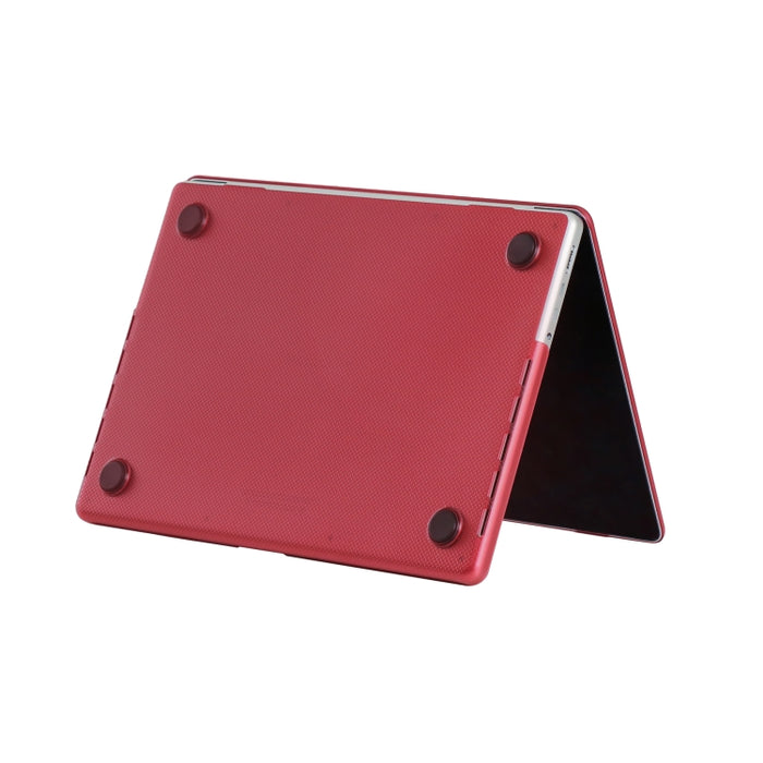 Funda para portátil curtida de dos caras con textura de puntos