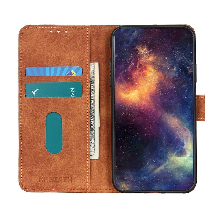 KHAZNEH Estuche para teléfono de cuero con tapa horizontal de textura retro, For Motorola Moto G 5G 2022, For OnePlus ACE/10R, For Xiaomi 12 Lite