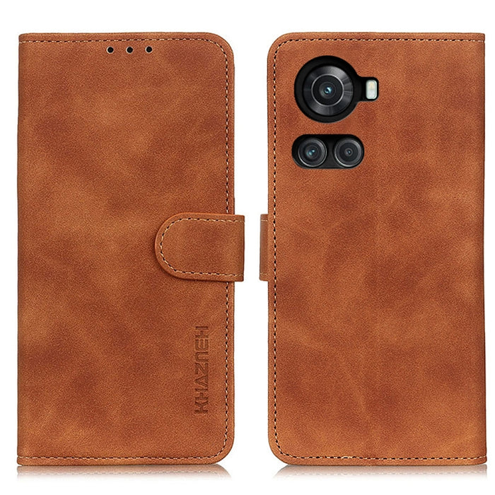 KHAZNEH Estuche para teléfono de cuero con tapa horizontal de textura retro, For Motorola Moto G 5G 2022, For OnePlus ACE/10R, For Xiaomi 12 Lite