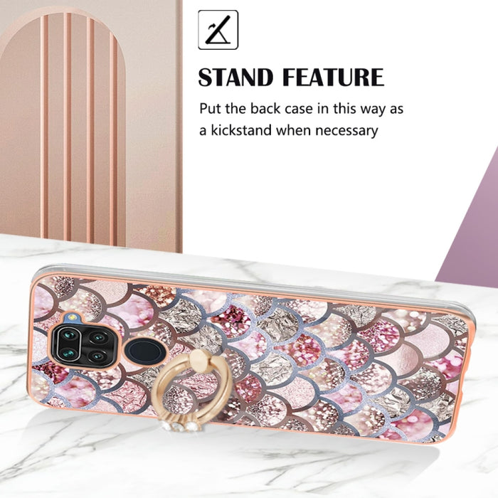 Caja del teléfono de galvanoplastia IMD TPU con anillo, For Xiaomi Redmi Note 9 / Redmi 10X 4G, For Xiaomi Redmi Note 11 China, For Xiaomi Redmi Note 11 Pro China, For Xiaomi Redmi Note 11 Pro 5G / 4G Global, For Xiaomi Redmi Note 11S / Note 11 Global