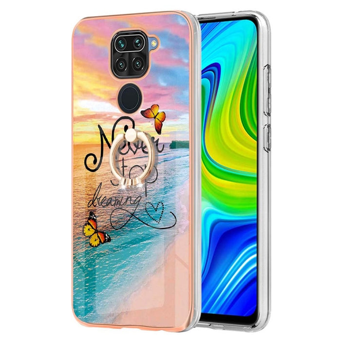 Caja del teléfono de galvanoplastia IMD TPU con anillo, For Xiaomi Redmi Note 9 / Redmi 10X 4G, For Xiaomi Redmi Note 11 China, For Xiaomi Redmi Note 11 Pro China, For Xiaomi Redmi Note 11 Pro 5G / 4G Global, For Xiaomi Redmi Note 11S / Note 11 Global