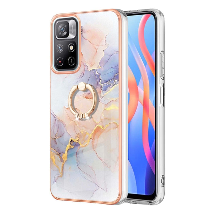 Caja del teléfono de galvanoplastia IMD TPU con anillo, For Xiaomi Redmi Note 9 / Redmi 10X 4G, For Xiaomi Redmi Note 11 China, For Xiaomi Redmi Note 11 Pro China, For Xiaomi Redmi Note 11 Pro 5G / 4G Global, For Xiaomi Redmi Note 11S / Note 11 Global