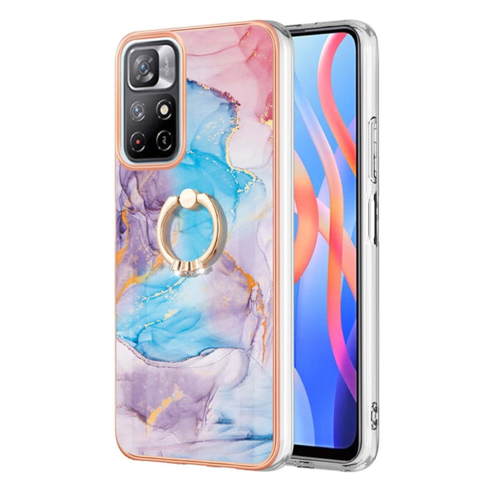 Caja del teléfono de galvanoplastia IMD TPU con anillo, For Xiaomi Redmi Note 9 / Redmi 10X 4G, For Xiaomi Redmi Note 11 China, For Xiaomi Redmi Note 11 Pro China, For Xiaomi Redmi Note 11 Pro 5G / 4G Global, For Xiaomi Redmi Note 11S / Note 11 Global