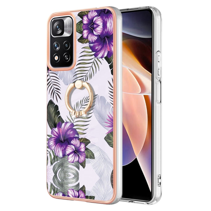 Caja del teléfono de galvanoplastia IMD TPU con anillo, For Xiaomi Redmi Note 9 / Redmi 10X 4G, For Xiaomi Redmi Note 11 China, For Xiaomi Redmi Note 11 Pro China, For Xiaomi Redmi Note 11 Pro 5G / 4G Global, For Xiaomi Redmi Note 11S / Note 11 Global