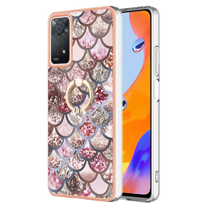 Caja del teléfono de galvanoplastia IMD TPU con anillo, For Xiaomi Redmi Note 9 / Redmi 10X 4G, For Xiaomi Redmi Note 11 China, For Xiaomi Redmi Note 11 Pro China, For Xiaomi Redmi Note 11 Pro 5G / 4G Global, For Xiaomi Redmi Note 11S / Note 11 Global