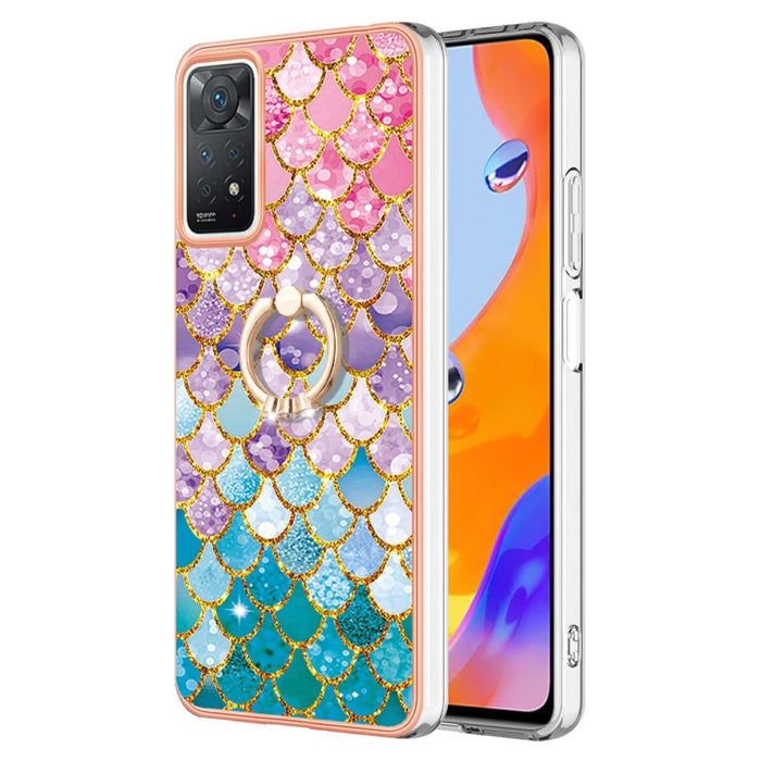 Caja del teléfono de galvanoplastia IMD TPU con anillo, For Xiaomi Redmi Note 9 / Redmi 10X 4G, For Xiaomi Redmi Note 11 China, For Xiaomi Redmi Note 11 Pro China, For Xiaomi Redmi Note 11 Pro 5G / 4G Global, For Xiaomi Redmi Note 11S / Note 11 Global