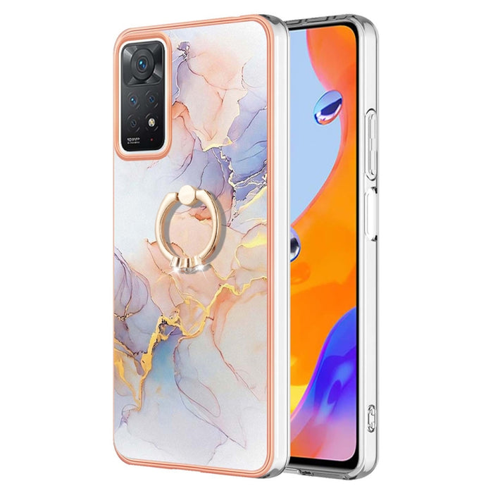 Caja del teléfono de galvanoplastia IMD TPU con anillo, For Xiaomi Redmi Note 9 / Redmi 10X 4G, For Xiaomi Redmi Note 11 China, For Xiaomi Redmi Note 11 Pro China, For Xiaomi Redmi Note 11 Pro 5G / 4G Global, For Xiaomi Redmi Note 11S / Note 11 Global