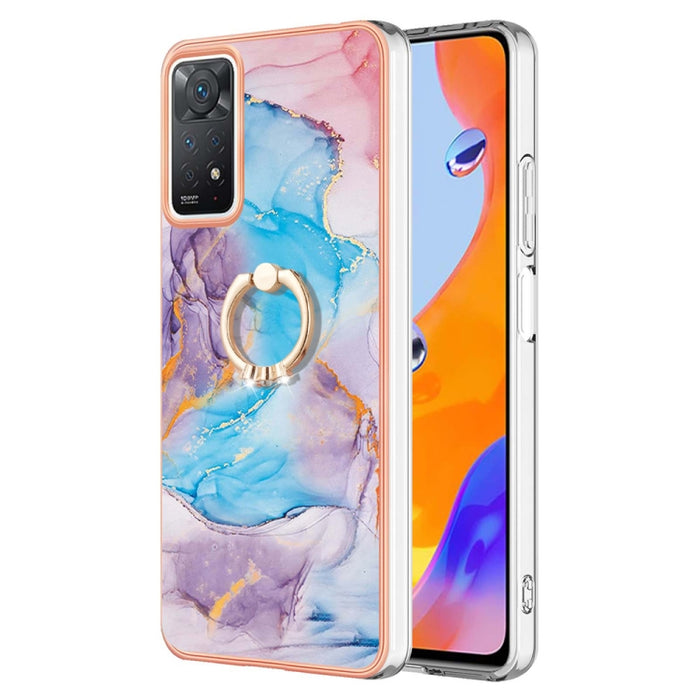 Caja del teléfono de galvanoplastia IMD TPU con anillo, For Xiaomi Redmi Note 9 / Redmi 10X 4G, For Xiaomi Redmi Note 11 China, For Xiaomi Redmi Note 11 Pro China, For Xiaomi Redmi Note 11 Pro 5G / 4G Global, For Xiaomi Redmi Note 11S / Note 11 Global