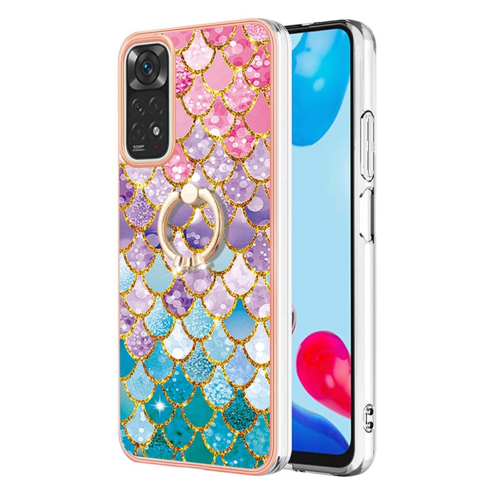 Caja del teléfono de galvanoplastia IMD TPU con anillo, For Xiaomi Redmi Note 9 / Redmi 10X 4G, For Xiaomi Redmi Note 11 China, For Xiaomi Redmi Note 11 Pro China, For Xiaomi Redmi Note 11 Pro 5G / 4G Global, For Xiaomi Redmi Note 11S / Note 11 Global